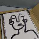 ArtbyHannah Framed Christmas Canvas Wall Art Decor Set of 2, Xmas Pictures Prints Paintings for Living Room Bedroom, Winter Holiday Home Indoor Decorations with Red House and Tree (12x16 Inch)