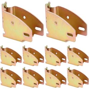 10 Pack E-Track Wood Beam Socket Fittings, Zinc-Coated Steel Shelf Brackets for 2x4 2x6 Lumber, E-Track Accessories for Cargo Trailer Storage & Load Support