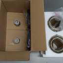 Kalium Wall Sconces Set of Two, Modern Vanity Lights with Double Clear Glass Shade Matte Black Indoor Farmhouse Wall Lights for Bathroom Living Room Bedroom Mirror Hallway Bulb E26 Base (2PCS)