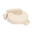 My Brest Friend Super Deluxe Nursing Pillow-Enhanced Comfort & Ergonomic Breastfeeding Pillow for Ultimate Support For Mom & Baby-Adjustable and with Handy Side Pocket,100%Woven Cotton Oatmeal Waffle
