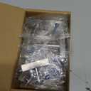 Ravinte Brushed Nickel Cabinet Handles 10 Pack Satin Nickel Square Cabinet Pulls Silver Hardware for Kitchen Cabinets 2 inch Overall Length Stainless Steel Drawer Pulls