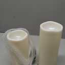 Large Outdoor Flameless Candles with Remote Timer White Plastic Waterproof Battery Operated LED Flickering Pillar Candles for Garden Patio Porch Lantern Decor(2 Pack, 4" D x 8", 10" H)