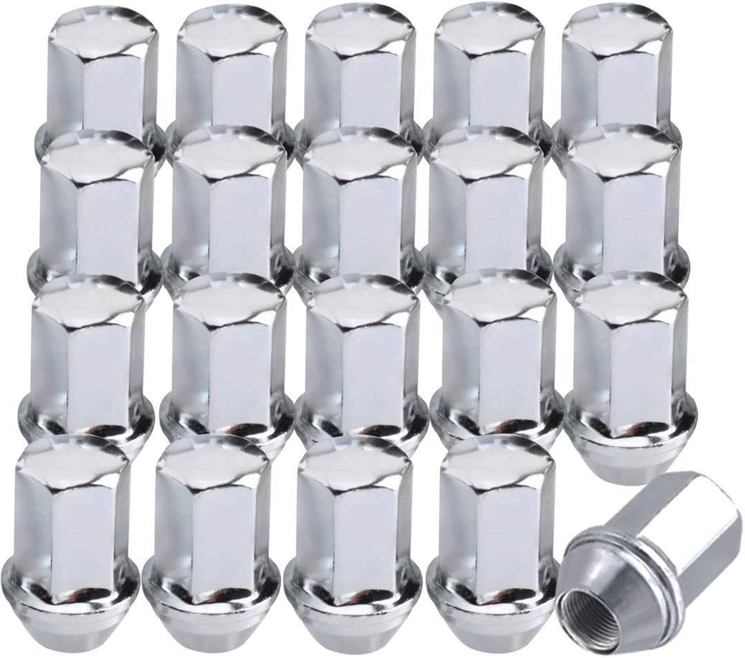 Set of 20 M14x1.5 Lug Nuts Compatible with Wrangler Gladiator Cherokee Grand Ram,One-Piece Chrome OEM Wheel Lug Nuts