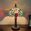 Capulina Tiffany Lamp Fine Sky Dragonfly Stained Glass Table Lamp