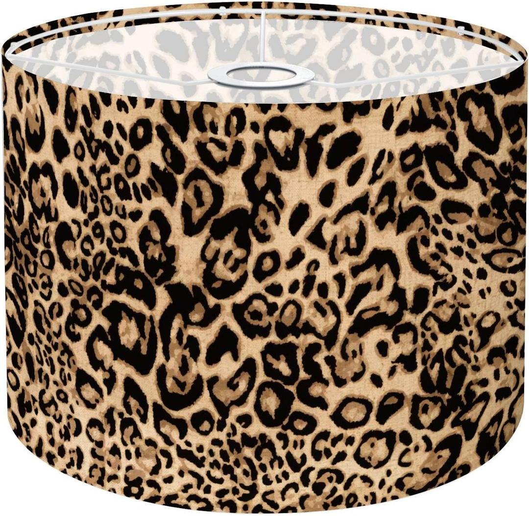 Drum Lamp Shade Seamless leopard pattern leopard fur animal print Lampshade for Floor Lamps Table Lamps Pendant Light 8.9"x11" Linen Lampshades Replacement Large Lamp Shade