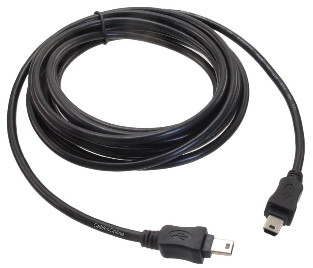 CablesOnline, 10ft USB 2.0 Mini-B 5-Pin Male to Mini-B 5-Pin Male USB Cable, USB2-5510