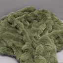 LIFEREVO Fluffy Faux Rabbit Fur Bean Bag Cover (No Filler), Soft Fuzzy Stuffed Animal Storage Bubble Moss Bean Bag Chair for Plush Toys, Cute Shaggy Furry Beanbag Cover Kids Girls Adults, Sage Green (Large(38"x38"x40"))