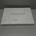 Yahi Red Light Photon Facial & Neck Mask with Remote Control, 7 Custom Modes with Infrared, Portable & Rechargeable with Timer for Home Use, 175 High-Density Light Beads, White