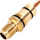 47050000 1/2 Thermo Element Cartridge Valve, Thermostatic Cartridge Compatible with Grohe Tub and Shower Faucet Model 34122, Precision Temperature Control, Brass, Starlight Chrome