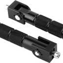 Acouto Aluminum Foot Pegs Motorcycle Pedal Aluminum 2Pcs Aluminum Pedals for Motorcycle Electric Car 8MM Universal 90 Degree Folding Support Rod(black)