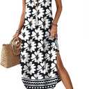 WIHOLL Summer Dresses for Women 2026 Maxi Dress Boho Halter Dress Sundresses Beach Vacation Clothes Travel Outfits, XL