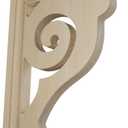Ekena Millwork BKT01X06X08BURW Bulwark Wood Brackets, 1 1/2"W x 6"D x 8 1/2"H , Rubberwood
