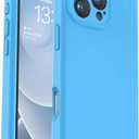 Vooii Compatible with iPhone 16 Pro Case, Liquid Silicone Upgrade [Camera Protection] [Soft Anti-Scratch Microfiber Lining] Shockproof Phone Case for iPhone 16 Pro 6.3 inch - Blue