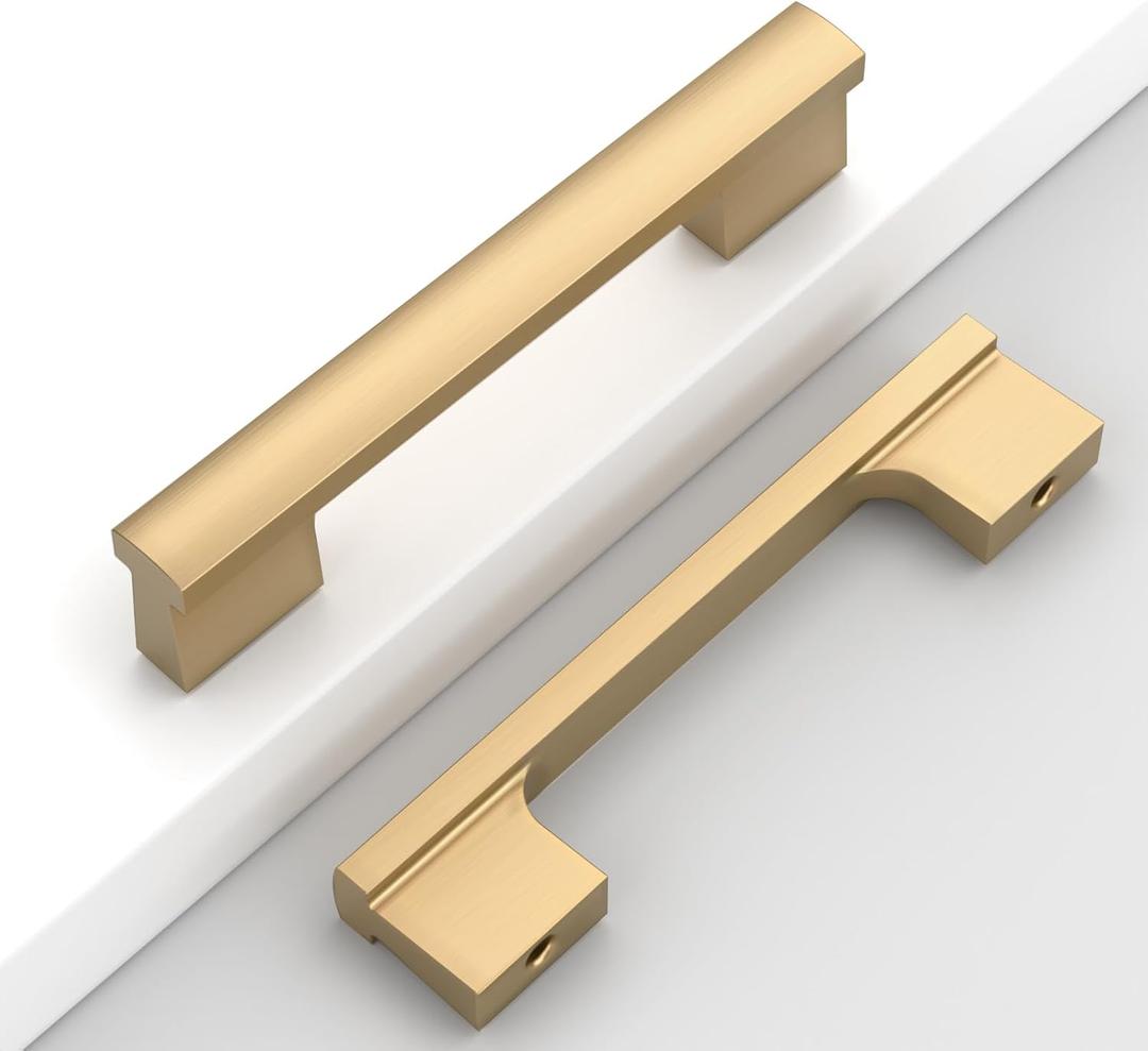 12 Pack 4"(102mm) Champagne Bronze Cabinet Pulls Kitchen Cabinet Handles Bronze Drawer Pulls Cupboard Hardware for Cabinets CK0015 (4 Inch Hole Center)