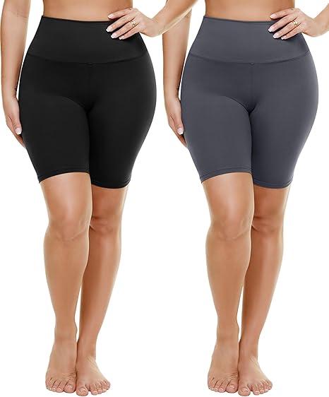 No Brand High Waisted Women Biker Shorts 3XL 2 Pack