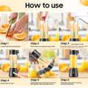 Portable Blender for Smoothies & Shakes - Cordless Blender with 380Ml Traveling Cup, 6 Stainless Steel Blades, BAP Free, Easily Making Fresh Juice for Office/Gym