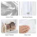 3 x PACKISM TSA Approved Toiletry Bag - Clear Makeup Bag 3 Pack Medium, Metal Smooth Zipper Quart Size Bag for 3-1-1 Liquids, Travel Makeup Bag for Women Men, Airport Airline Compliant Bag, White