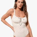 Women’s Tie Floral Sexy One-Piece Tankini Bathing Suits Slimming Swimsuit, Size M