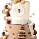 JeVenis Brown Bear Cake Decoration Beige Brown Balls Cake Topper Boho Bears Cake Cake Decoration Baby Shower Birthday Cake Decoration