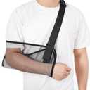 Mesh Arm Sling for Shoulder Injury, Adjustable Breathable Shower Immobilizer for Left Right Arm, Men Women's Elbow Wrist Support