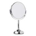 JERDON Two-Sided Tabletop Makeup Vanity Mirror - 10X-1X Magnification & Swivel Design - 6-Inch Diameter Portable Mirror  Polished Chrome Finish - Model JP910CB
