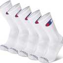 Champion 5 Pack Mens White Socks