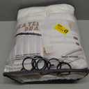 Pinch Pleated Linen Curtains 96 Inches Long for Living Room Bedroom Light Filtering Boho Window Drape 96 inch 2 Panels with Hooks Rings 8ft Cream Beige White Sliding Glass Door Semi Sheer Curtain