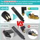 ENGA Square Solid Brass Hand Held Shower Head With Wall Connector and Hose Set (Oil Rubbed Bronze)