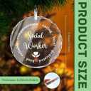 Social Worker Gifts 2026, Social Worker Appreciation Gifts, Social Work Christmas Ornament Month Volunteer Gift for BSW