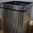 iTouchless 13 Gallon Kitchen Trash Can with Lid and Odor Filter, Motion Sensor Stainless Steel Rectangular Trashcan for Home Office Work Bedroom Living Room Garage Large Capacity Slim Wastebasket (Brushed Silver)