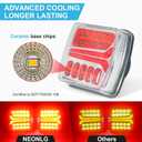Wireless Trailer Lights Kit, Magnetic LED Tail Light for Trailer, IP67 Waterproof, Rechargeable Turn Signals Portable Brake Lights for Running Stop Towing Truck Tow Camper Boat RV Caravan