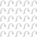uxcell 100Pcs PVC Pipe Straps, 50mm(2") Plastic Conduit Strap 2 Holes PVC Pipe Mounting Bracket for PVC Pipe Conduit and Cables, White
