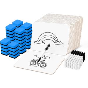 Dry Erase LapBoards, PANDRI 36 Pack Double Sided 12.5 x 9 Inch Dry Erase Boards with 36 Erasers and 36 Markers, Whiteboards for Kids Students Classroom Teacher Supplies