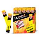 Slim Jim Smoked Meat Sticks, Spicy Flavor, 6g Protein Per Serving, Snack Size, 0.28 oz. (14 Count) (EXP 08/15/26)