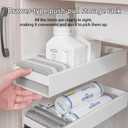 Multifunctional Cupboard White Drawer Pull-out type Storage rack For household use Carbon steel Slide rail Storage shelf Space-saving Kitchen Bathroom Balcony