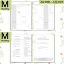 2026-2027 Monthly Planner, Jan 2026-June 2027, A4 (8.5" x 11"), 2 Year Monthly Planner, 24 month Calendar, Simple Calendar Planner Notebook Cardboard Cover, Suitable for Schools & Offices, Green