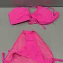 Blooming Jelly Womens Bikini Sets Two Piece Cheeky Swimsuits Curvy Cutout String Bathing Suits (Medium, Hot Pink)