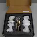 Antique Brass Door Knobs Interior Privacy Door Knob for Bedroom and Bathroom,Zinc Alloy 4 Pack