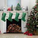 18.5 Inches Sequin Christmas Stockings,3 Pack Glitter Xmas Holiday Party Supplies,Personalized Christmas Stockings,Holiday Season Decor Green