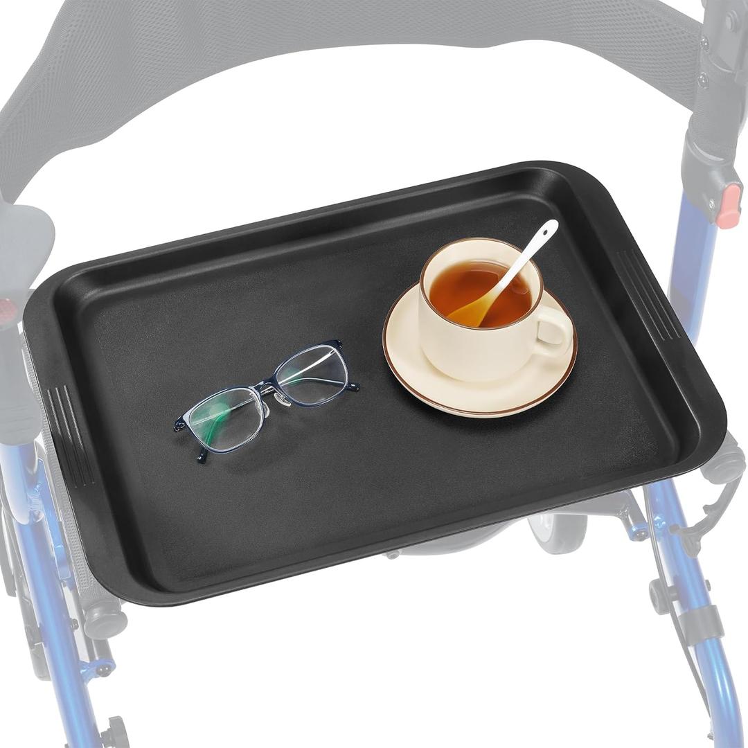 PLANET WALK Mobility Rollator Tray Accessory for Walkers and Rollators, Tool-Free Assembly, Multipurpose Tray for Eating, Crafts, Laptop