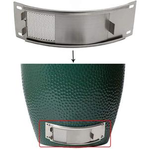 Draft Door Screen Kit Replacement Parts for Large and Medium Big Green Egg, for Big Green Egg Accessories, Green Egg Chimney Door with Upgrade Punched Mesh Screen, Stainless Steel