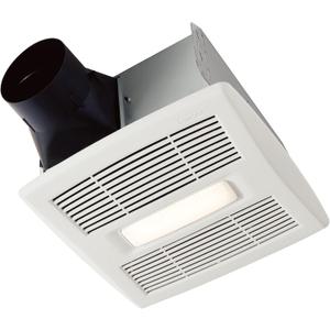 Broan-Nutone AE80BL InVent Series Single-Speed Fan with LED Light, Ceiling Room-Side Installation Bathroom Exhaust Fan, ENERGY STAR Certified, 0.7 Sones, , White , 80 CFM 0.7 Sones