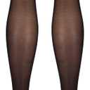 Truform Sheer Compression Stockings, 8-15 mmHg, Women's Thigh High Length, 20 Denier, Black, Large