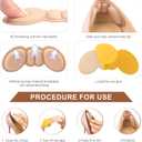 2 x Heel Grips Liner Cushions Inserts for Loose Shoes, Heel Pads Snugs for Shoe Too Big Men Women, Heel Grips Protectors for Blisters Pain, Filler Make Shoes Fit Tighter (RosyBrown Black H)