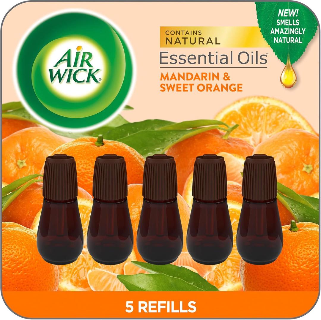 Air Wick Essential Mist Refill, 5 ct, Mandarin & Sweet Orange, Essential Oils Diffuser, Air Freshener Air Wick Essential Mist Refill, 5 ct, Mandarin & Sweet Orange, Essential Oils Diffuser, Air Freshener