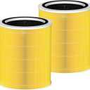 ATXKXE Core 400s Replacement filter, Compatible with LEVOIT Core 400S Smart WiFi Air Purifier, Core 400S-RF, Activated Carbon filter, 360 Degree Filtration, 2 Pack, Yellow