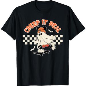 Creep it Real Spooky Ghost Mouse Men Women Halloween T-Shirt Size 2XL
