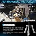 Sunluway Universal 7394 Hub Puller Brake Drum Puller Heavy-Duty Wheel Hub Removal Tool