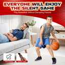 ALDWDY Silent Basketball Size 7 (29.5") Grooved Airless Indoor Basketball for Quiet Dribbling and Indoor Training, Pro PU Foam Ball Real Feel Higher Bounce Quieter