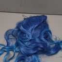 Blue Wig - Long Blue Wavy Wigs for Women Middle Part Ombre Blue Wig 26 inch Natural Curly Synthetic Wig Heat Resistant Fiber Wigs for Daily Party Use